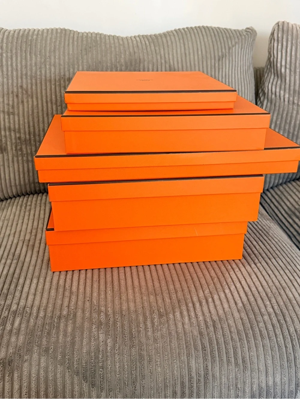 Orange Designer Boxes - Stack of Luxury Storage Boxes